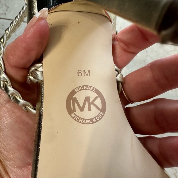 Michael Kor Gold Strappy Heels - Picture 6 of 6